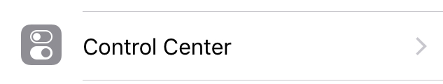 Control Center Button